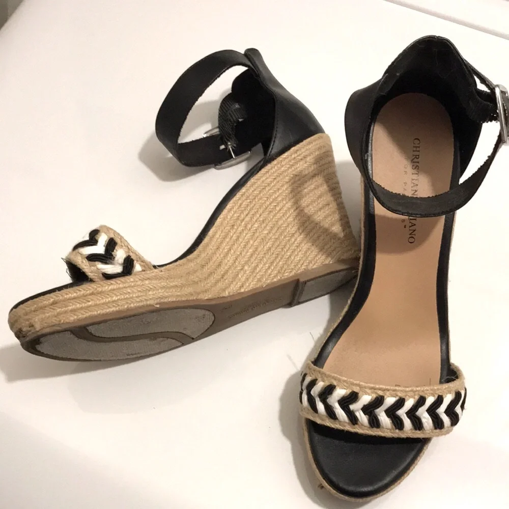 CHRISTIAN SORIANO Espadrille Platform Wedge Sandals - Picture 2 of 8